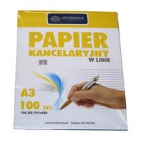 Popierius A3/100l./70g linijomis INTERDRUK