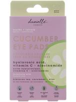 DANIELLE CREATIONS Padeliai-pagalvėlės paakių sričiai su agurkais CUCUMBER EYE PADS, 5 poros