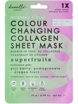 DANIELLE CREATIONS Veido kaukė su kolagenu COLOUR CHANGING COLLAGEN SHEET MASK, 25 g