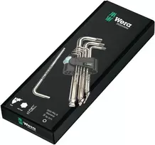 Šešiakampių L-Formos raktų rinkinys Wera Wera HEX INOX 1,5-10mm, 9vnt