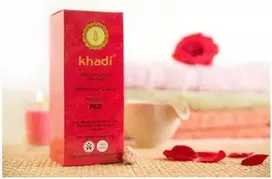 Augaliniai plaukų dažai oranžinė-sodriai raudona Pure Henna, Khadi, 100g