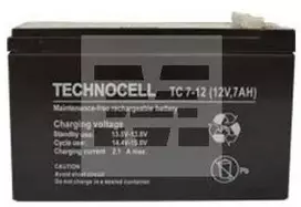 Technocell Akumuliatorius nereikalaujantis priežiūros AGM 7Ah 12V (7TC)