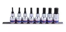 KING TONY SET 3/8 "HEX SOCETS 8 vnt. H3 - H12, CHROME, ANT bėgelio