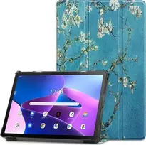 Tech-Protect SmartCase Lenovo Tab M10 Plus ((3-osios kartos).) 10.6' TB-125 / TB-128 - dėklas planšetiniam kompiuteriui mėlynos spalvos with sakura flowers
