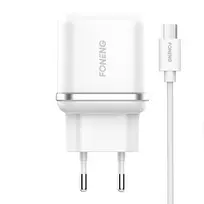 Sieninis įkroviklis Foneng EU20 + du USB į Micro USB