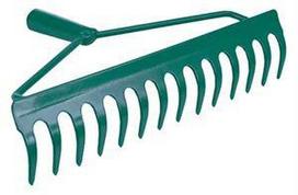 FLO GRABIE METALOWE KABŁĄKOWE 36cm 14 ZĘBÓW, NIEOPRAWIONE 35755