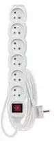 Emos Extension cable 3 m / 6 sockets / with switch / baltas / PVC / 1.5 mm2