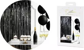 PartyDeco Folinė kutų užuolaida dekoracijoms, Spalva: Juoda
