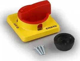Ensto Raudonos ir geltonos spalvos durų pavara su KSH48 užraktu