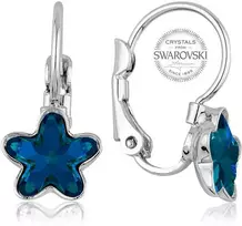 Levien Girl auskarai su mėlynu STARBLOOM kristalu
