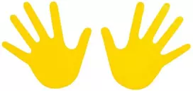 Grindų žymeklis RANKYTĖ yellow 1 pora