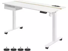 Songmics Vasagle Reguliuojamo aukščio stalas 60 x 140 cm, baltas