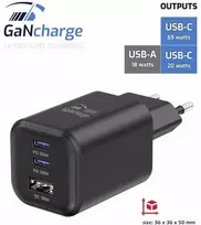 Swissten Travel Charger GaN 2x USB-C / PD USB-A / 18W QC / 65W