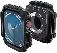 Dėklas Apple Watch 10 (42mm) Spigen Rugged Armor Matte juodas