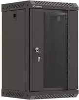 Lanberg pakabinama spintelė 10" 9U 300x300 juoda stiklinė durelė (plokščia pakuotė)