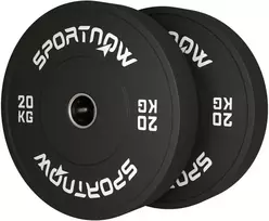 SPORTNOW 2 hantelių svarmenų rinkinys, 2 x 20 kg svarmenys, svarmenų plokštelių rinkinys, svarmenų plokštelės 5 cm hantelio strypui, Ø 50 mm skylė, juodos spalvos