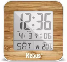 Mebus 27247 Baltas/Wood Look Radijo žadintuvas skaitmeninis