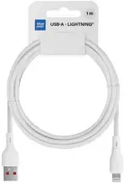 Cable USB A to Lightning Blue Star 2,4A ECO 1 m PJ68-24-2.4 baltas