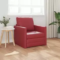 Sofa lova 60cm Vyno raudona Dirbtinė Oda