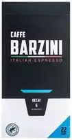 Decaf coffee capsules compatible with Nespresso® Caffe Barzini Decaf, 22 pcs.