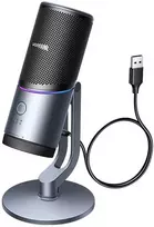 Ugreen CM769 Desktop Microphone su USB-A, RGB LED - sidabro spalvos