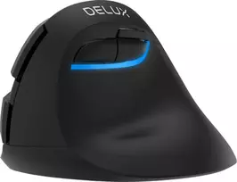 Delux M618 MINI vertikali pelė, juoda, belaidė