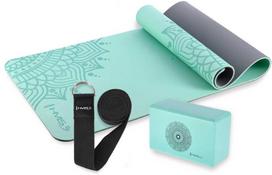 HMS MINT YOGA RINKINYS TPE MAT YM10 + KUBAS KJ02 + STRAP SJ02