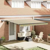 Ištraukiama markizė Žalia ir geltona 400 ×300 cm audinys