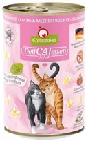 Fox4Pets Kačių Maistas - GRANATAPET DeliCATessen Lašiša ir Jūros Gėrybės Be Grūdų Šlapias 400g