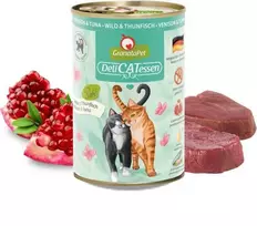 Fox4Pets Kačių Maistas - GRANATAPET DeliCATessen Elnienos ir Tunų Drėgnas Maistas 400g Be Grūdų