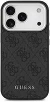 Guess 4G MagSafe dėklas skirtas Apple iPhone 17 Pro juodos spalvos