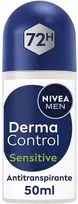 Nivea Men Derma Control Sensitive Desodorante Roll-On rutulinis dezodorantas vyrams, 50 ml