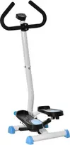 HOMCOM Stepper Fitness Swing Stepper su LCD ekranu ir rankena Namų treniruoklis iki 100 kg Plieninis ABS mėlynas 55 x 44 x 108 cm
