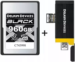 Atminties kortelė DELKIN 1 vnt. „CFexpress 4.0“ BLACK | A tipo | VGP200, R1830/W1740 I 960GB, su kortelių skaitytuvu