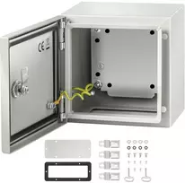 Elektros dėžutė plieninė, NEMA 4X, IP66, 20x20x15cm, lauko, hermetiška, jungiamųjų dėžių korpusas