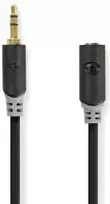 Nedis Stereo Audio kabelis jack 3.5 mm (M) - jack 3.5 mm (F) 3.00 m juoda