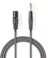Kabelis Nedis XLR - XLR 1.5m pilka (COTH15100GY15)