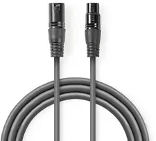 Kabelis Nedis XLR - XLR 1 m pilka (COTH15012GY10)