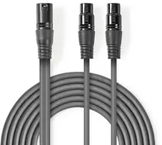 Kabelis Nedis XLR - XLR 1.5m pilka (COTH15025GY15)