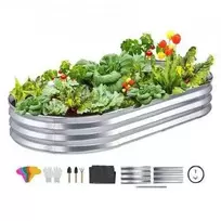 Vevor Cinkuota metalinė dėžė daržovėms 180x90x30cm