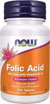 Now Foods Now Folic Acid with vitamin B12 800 mcg 250 tabl.