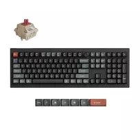 Belaidė mechaninė klaviatūra Keychron V6 Ultra 8K, Raudoni (Red) jungikliai, US INTL ANSI išdėst., Juoda
