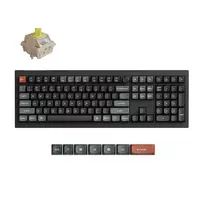Belaidė mechaninė klaviatūra Keychron V6 Ultra 8K, Banana jungikliai, US INTL ANSI išdėst., Juoda