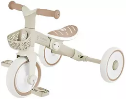 GLOBBER mokomasis triratukas Learning Trike, 2in1 Plus, kokosinis, 737-466