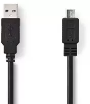 Kabelis USB Nedis USB-A - micro-B 3 m Juodas (CCGB60500BK30)