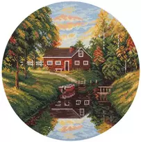 Panna Klart PANNA rinkinys siuvinėjimui kryželiu „Skaidrus ruduo“, 24x24 cm