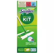 Sausos (8vnt.) ir šlapios (3vnt.) grindų šluostės su šluota SWIFFER, rinkinys