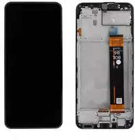 Ekranas Samsung A236 A23 5G su lietimui jautriu stikliuku ir rėmeliu originalus Juodas (service pack)