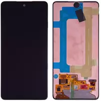 Ekranas Samsung A536 A53 5G su lietimui jautriu stikliuku ir rėmeliu juodas OLED (real size)