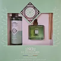 Le Chatelard 1802 Namų kvapų dėžutė: difuzorius Dieviška Verbena, 100 ml + papildymas, 200 ml